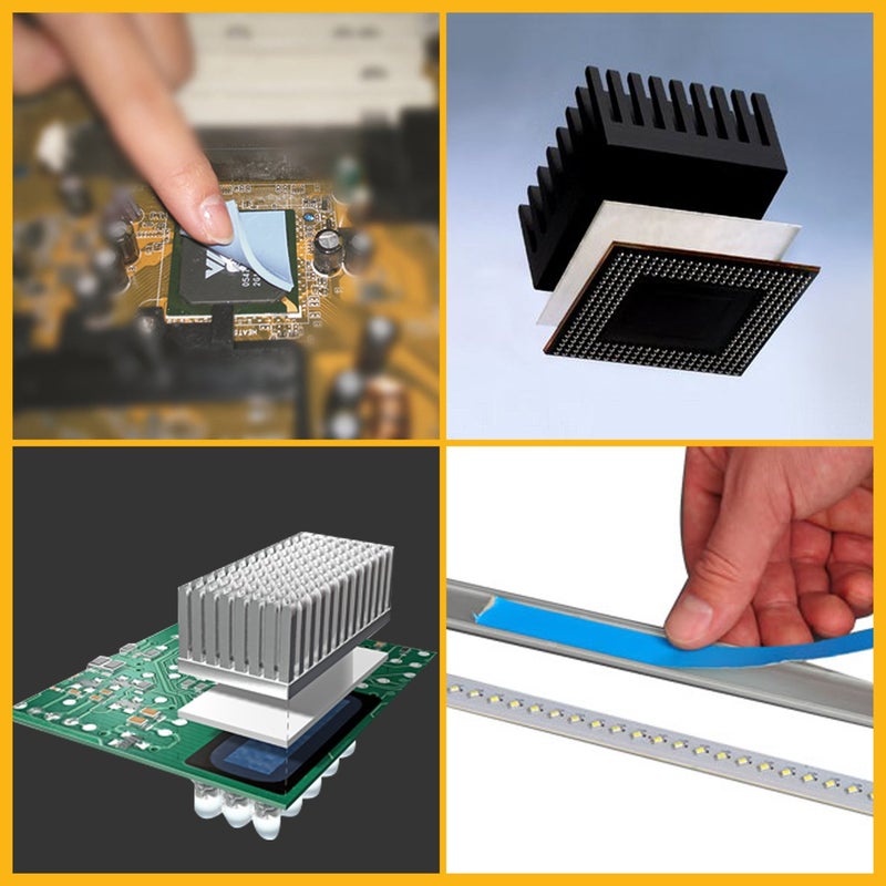 HPFIX Thermal Adhesive Tape 30mm by 25M, High Performance Thermally Conductive Tape Apply for Coolers, Heat Sink, LED Strips, Computer CPU, GPU, Easy to Apply & High Durability - Image 3